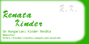 renata kinder business card